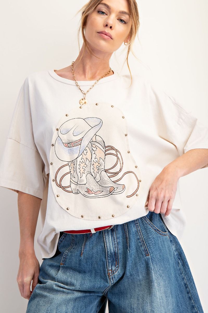 Saddle Up Studded Graphic Tee
