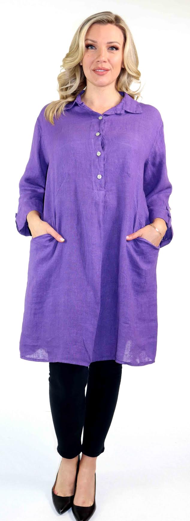 Purple Linen Dress or Tunic