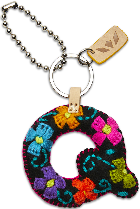 BLACK FELT ALPHABET CHARMS