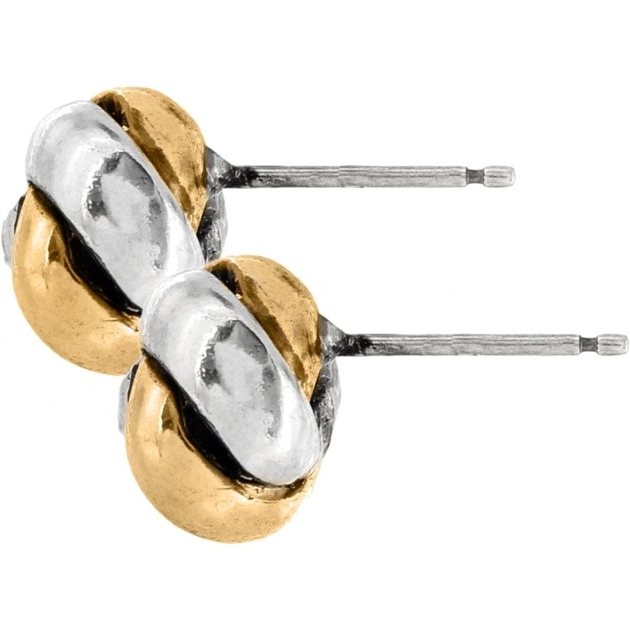 Silver & Gold Love Me Knot Mini Post Earrings