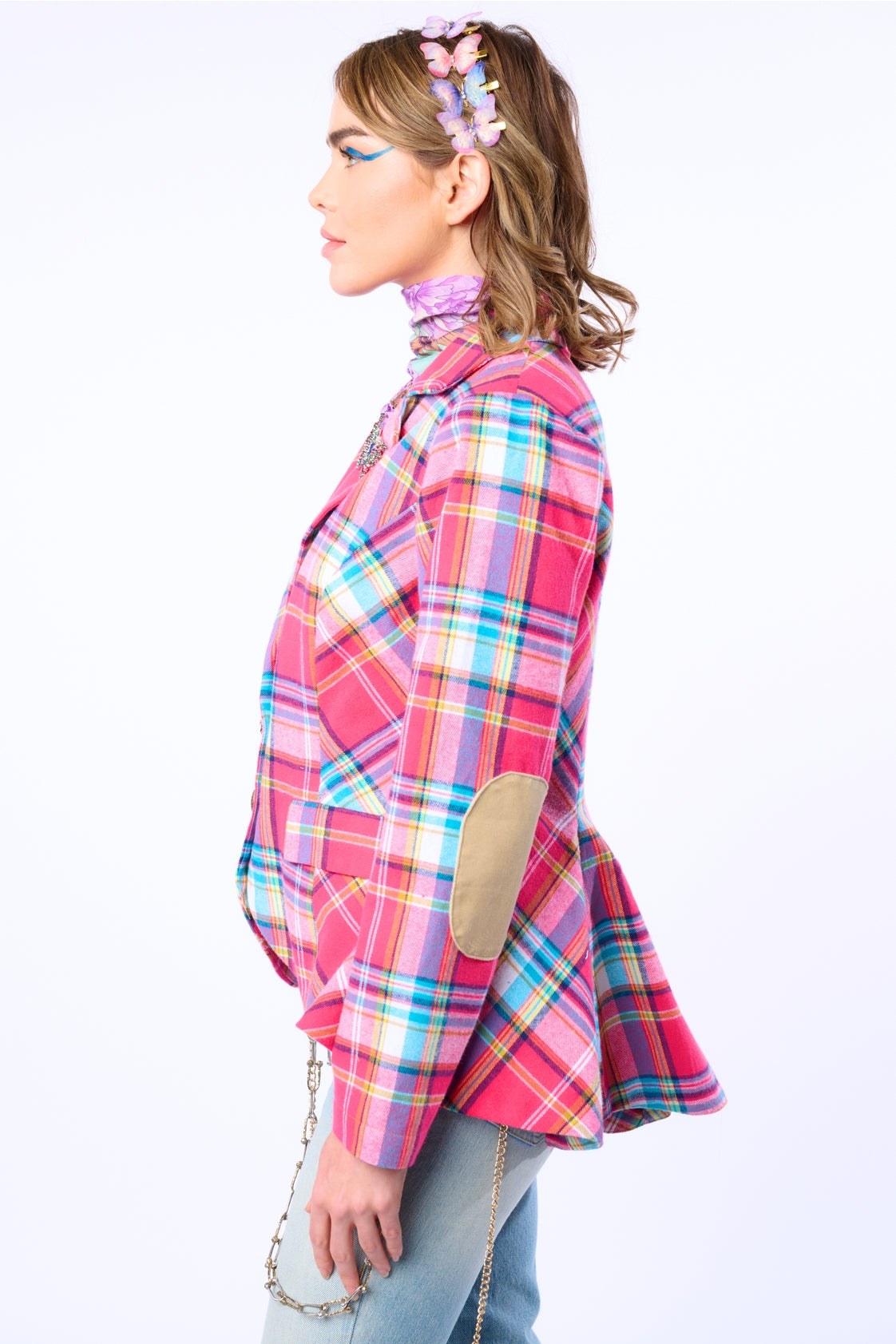 Dulce Plaid Blazer by Aratta