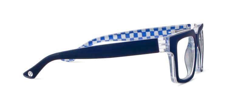 Louie Dark Navy Check- Peepers Reading Glasses