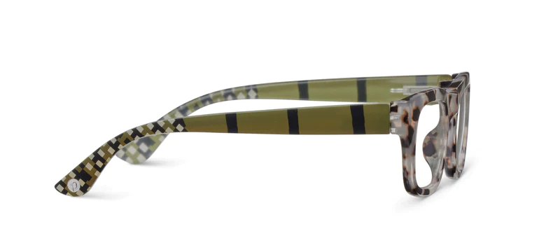 Goldie Gray Tortoise/ Olive Picnic- Peepers Reading Glasses