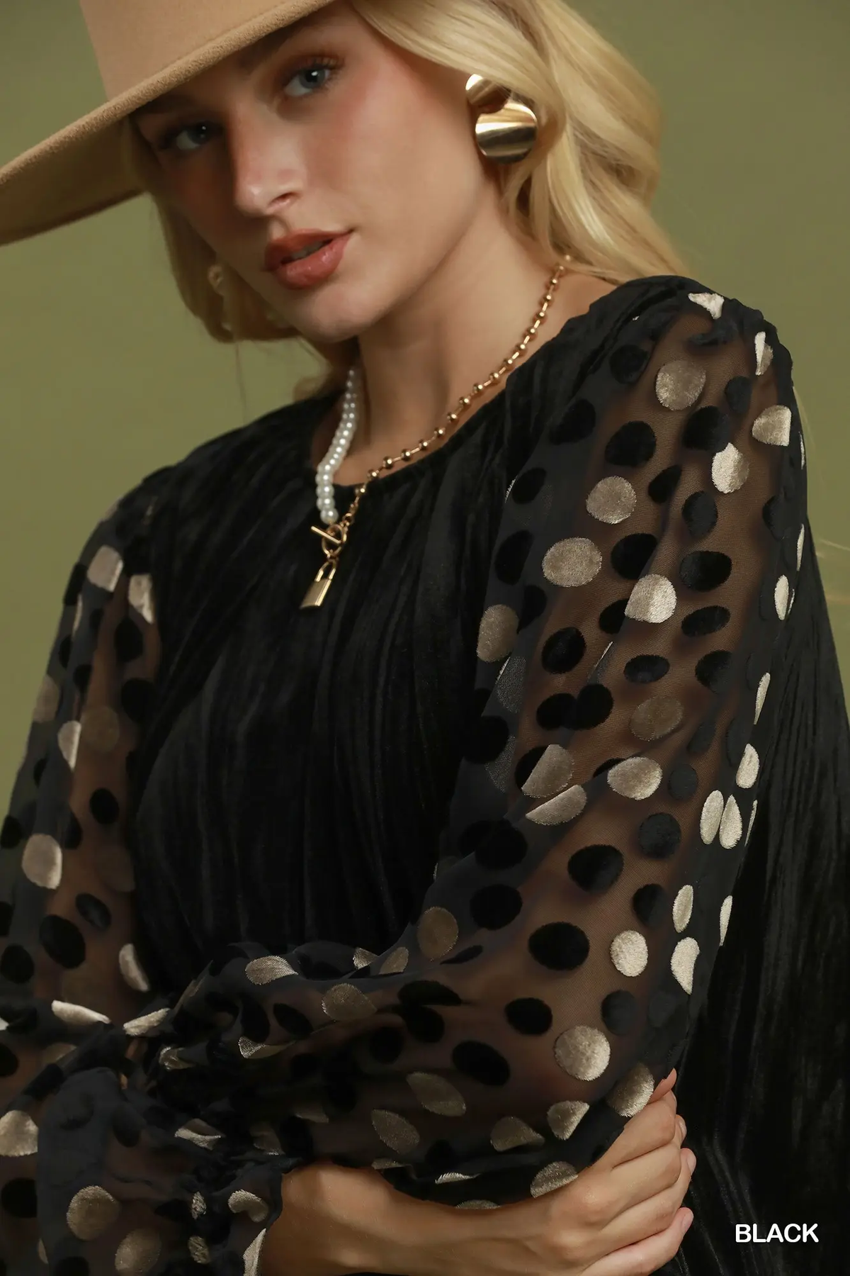 Midnight Dot Velvet Dress 🖤✨