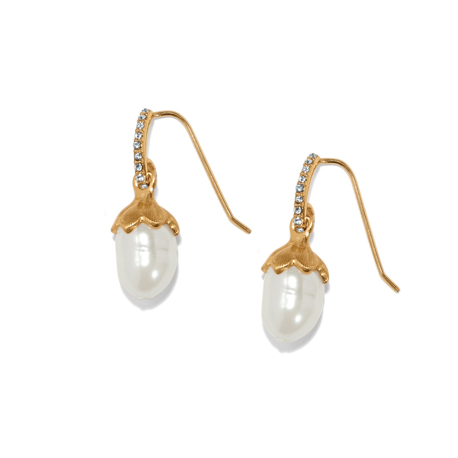 Everbloom Pearl Drop Earrings- Gold