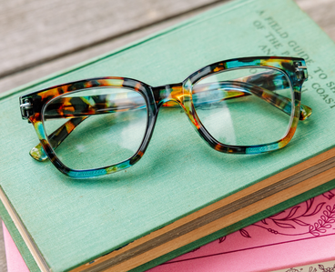 Buzzworthy-Blue Quartz Peepers Reading Glasses