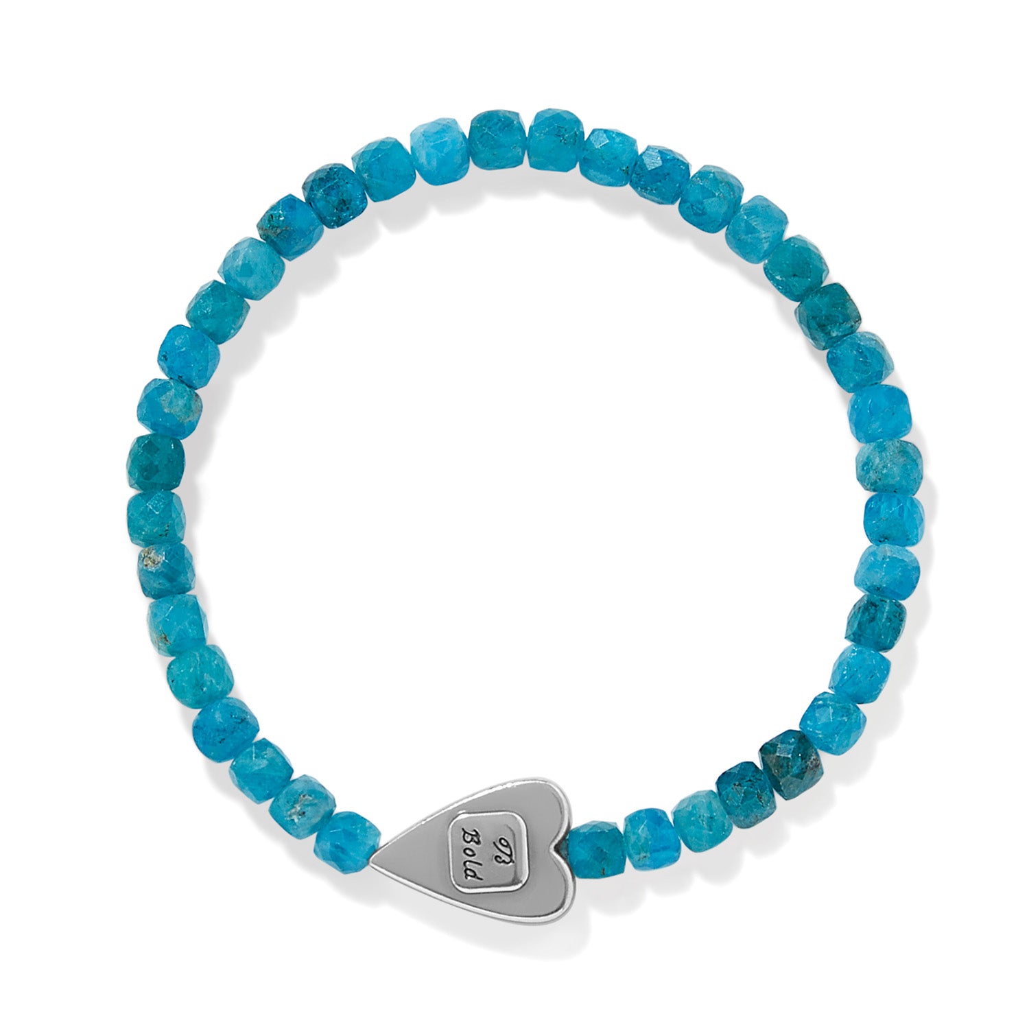 Love Messages Be Bold Teal Stretch Bracelet