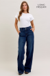 Judy Blue High Waist Trouser Wide Leg Jean 31" Length