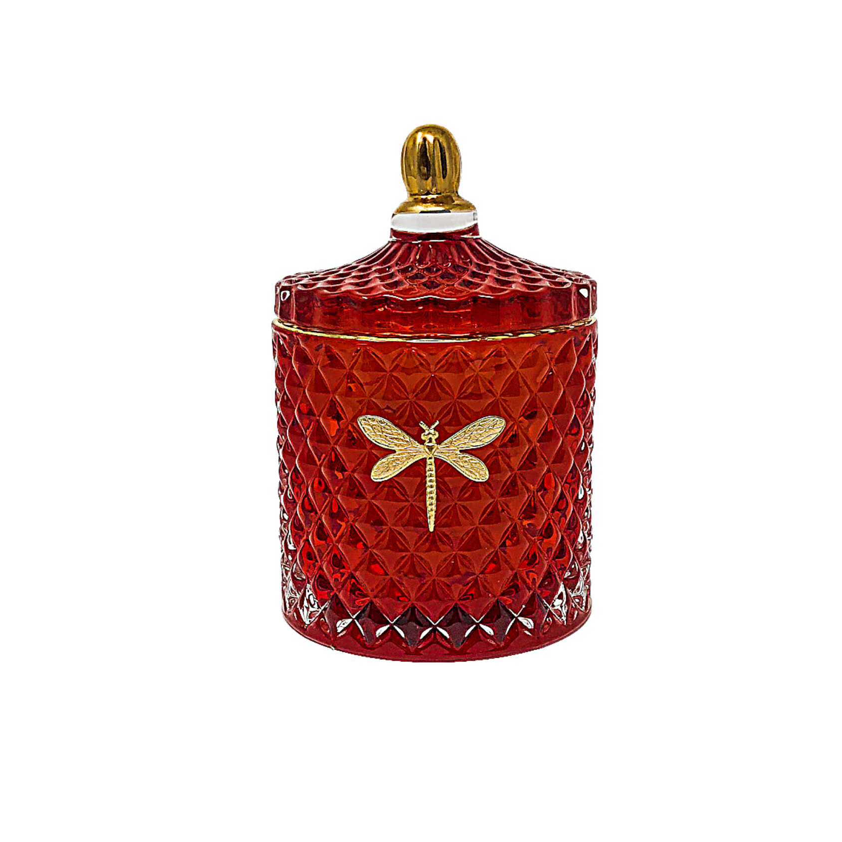 Bella Red and Gold Candle-Poinsettia