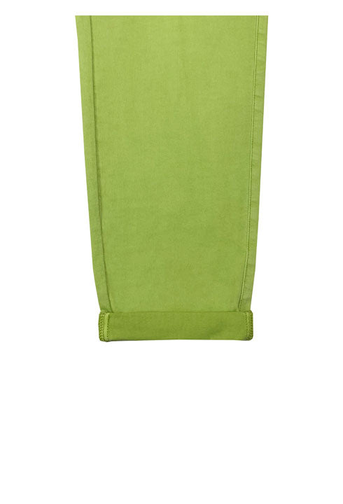 Lime Green Denim Drawstring Waist Jeans by Ethyl