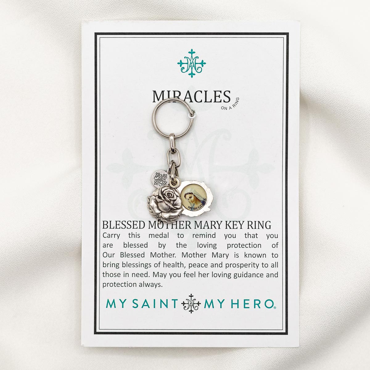 Mother Mary Rose Key Ring