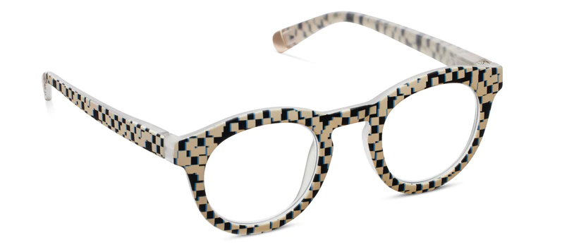 Frame of Mind Black Pixel Check- Peepers Reading Glasses