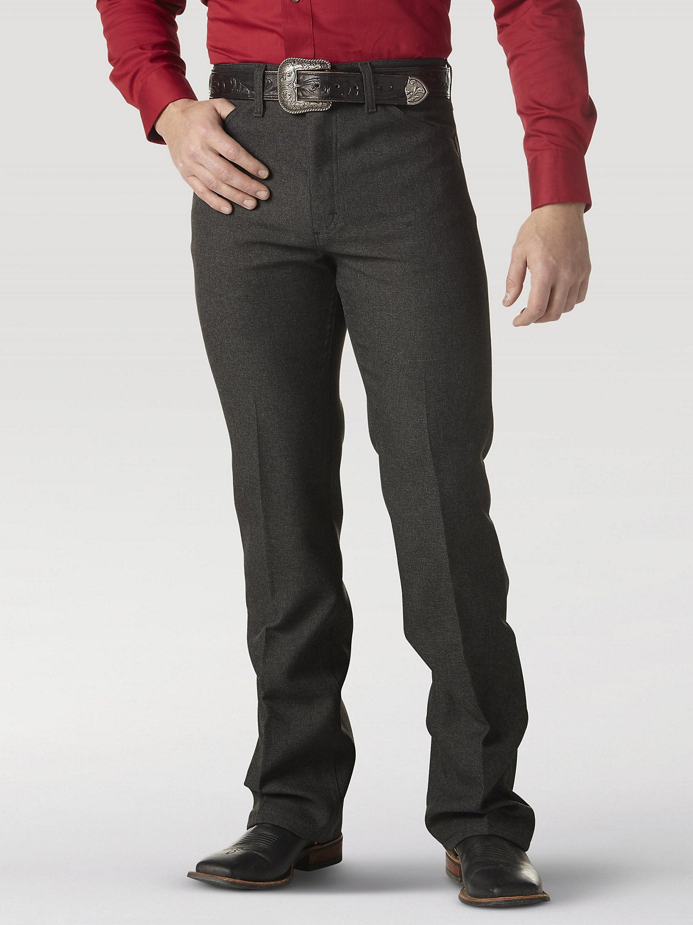 Wrangler Men's Wrancher Heather Black Dress Pants