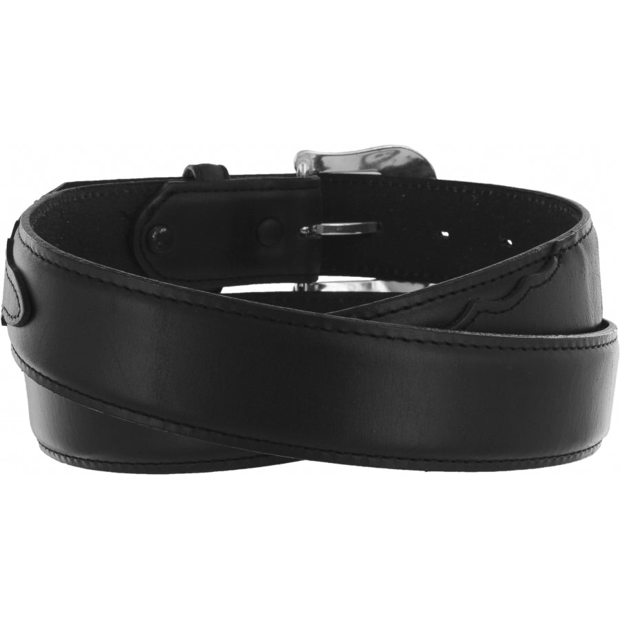 Black Longhorn Buckle & Billet Belt by Tony Lama