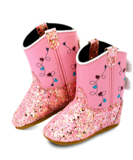 Sparkling Pink Poppets Infant Boots