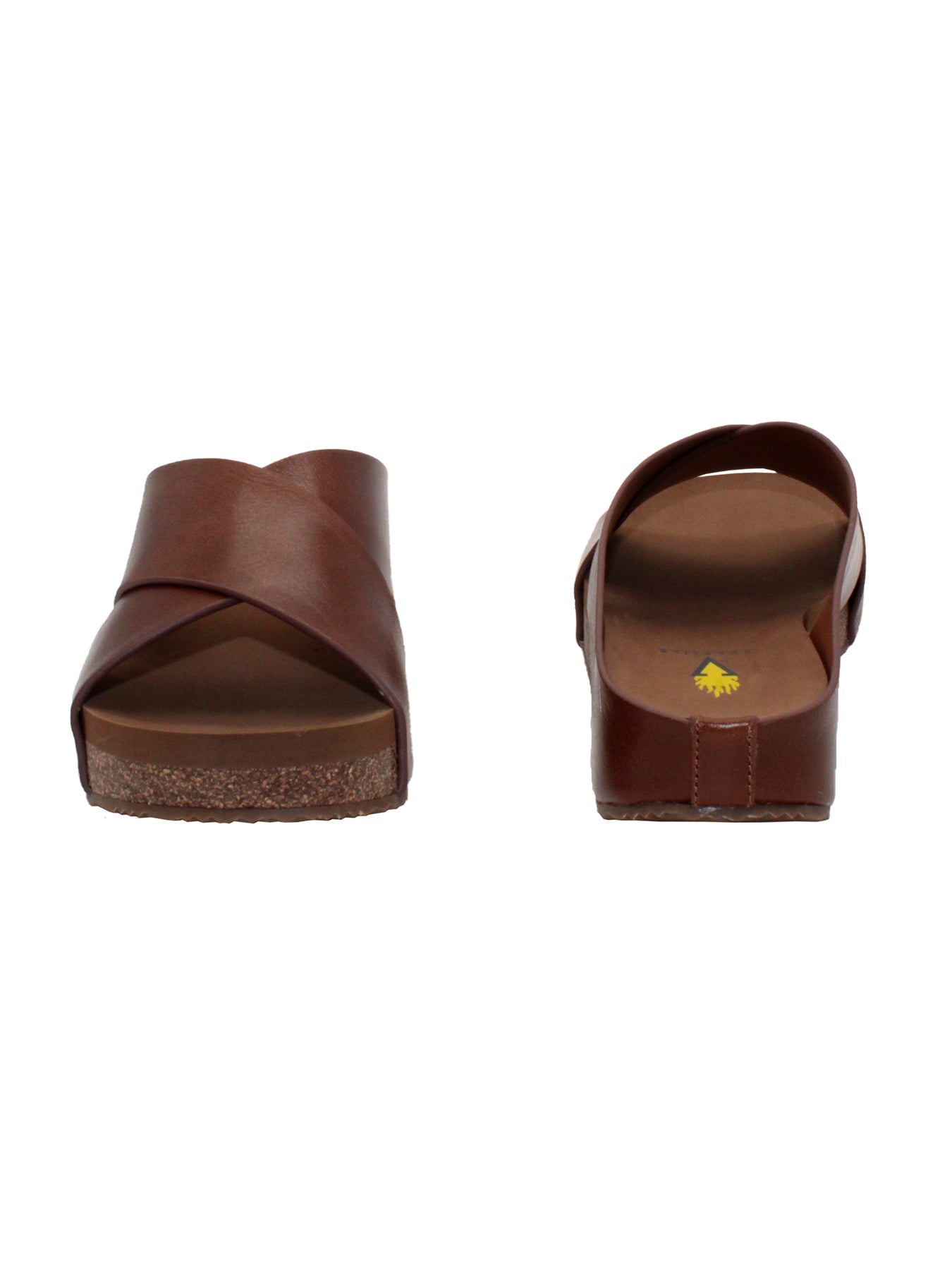 Volatile Ablette Brown Leather Slide