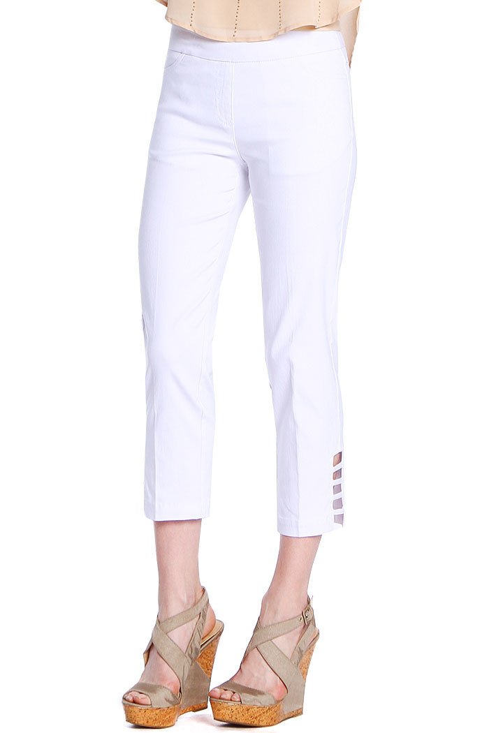SLIMSATION White Pull On Capri Jeans