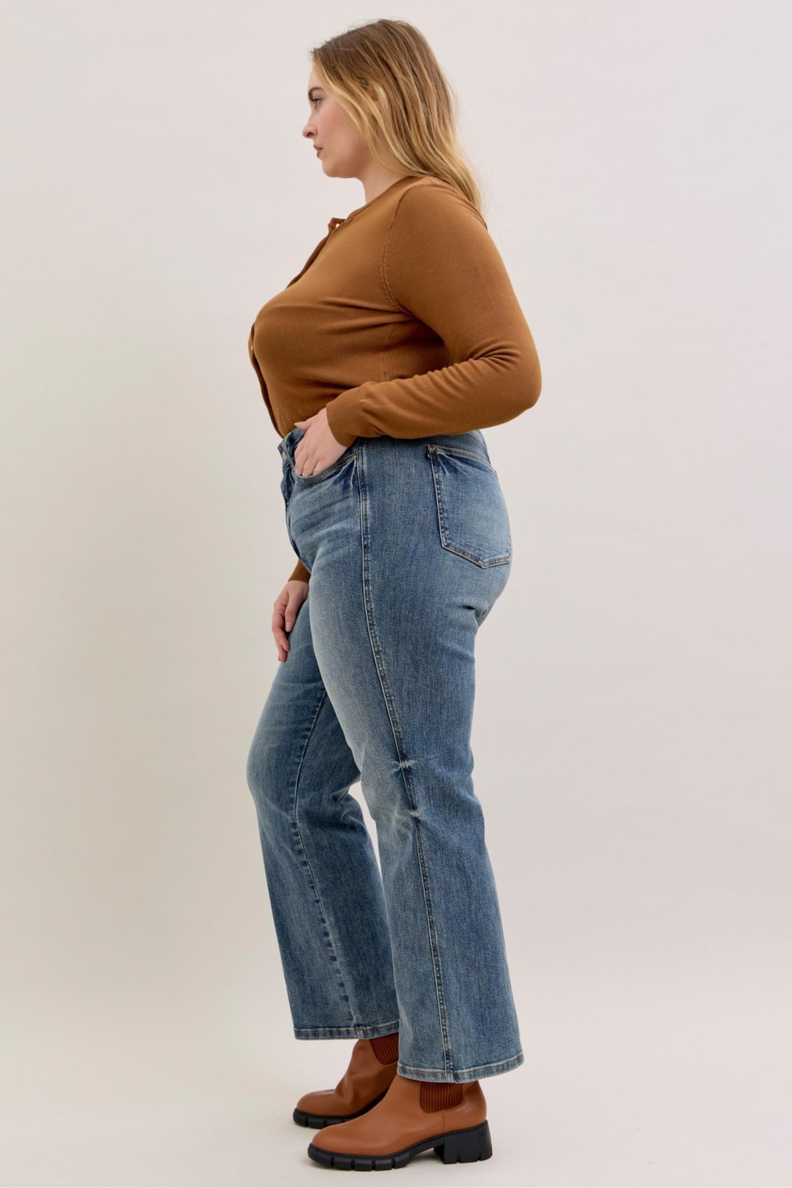Judy Blue Tummy Control Straight Leg Jeans