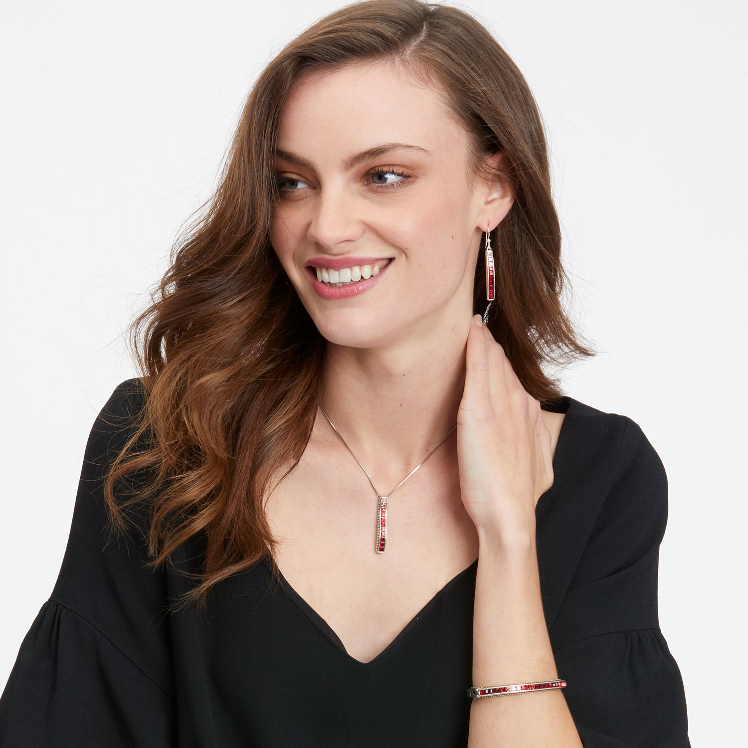 Spectrum French Wire Earrings/RED