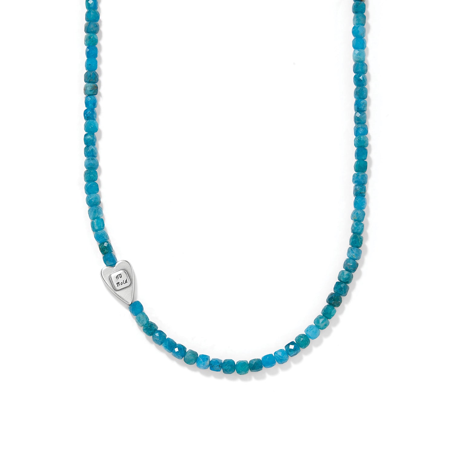 Love Messages Be Bold Teal Necklace