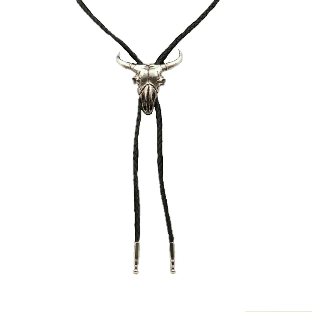 Steer Skull Slide Bolo Tie