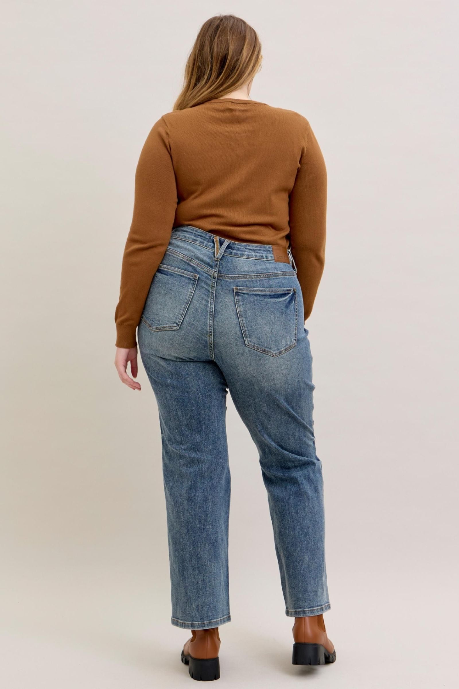 Judy Blue Tummy Control Straight Leg Jeans