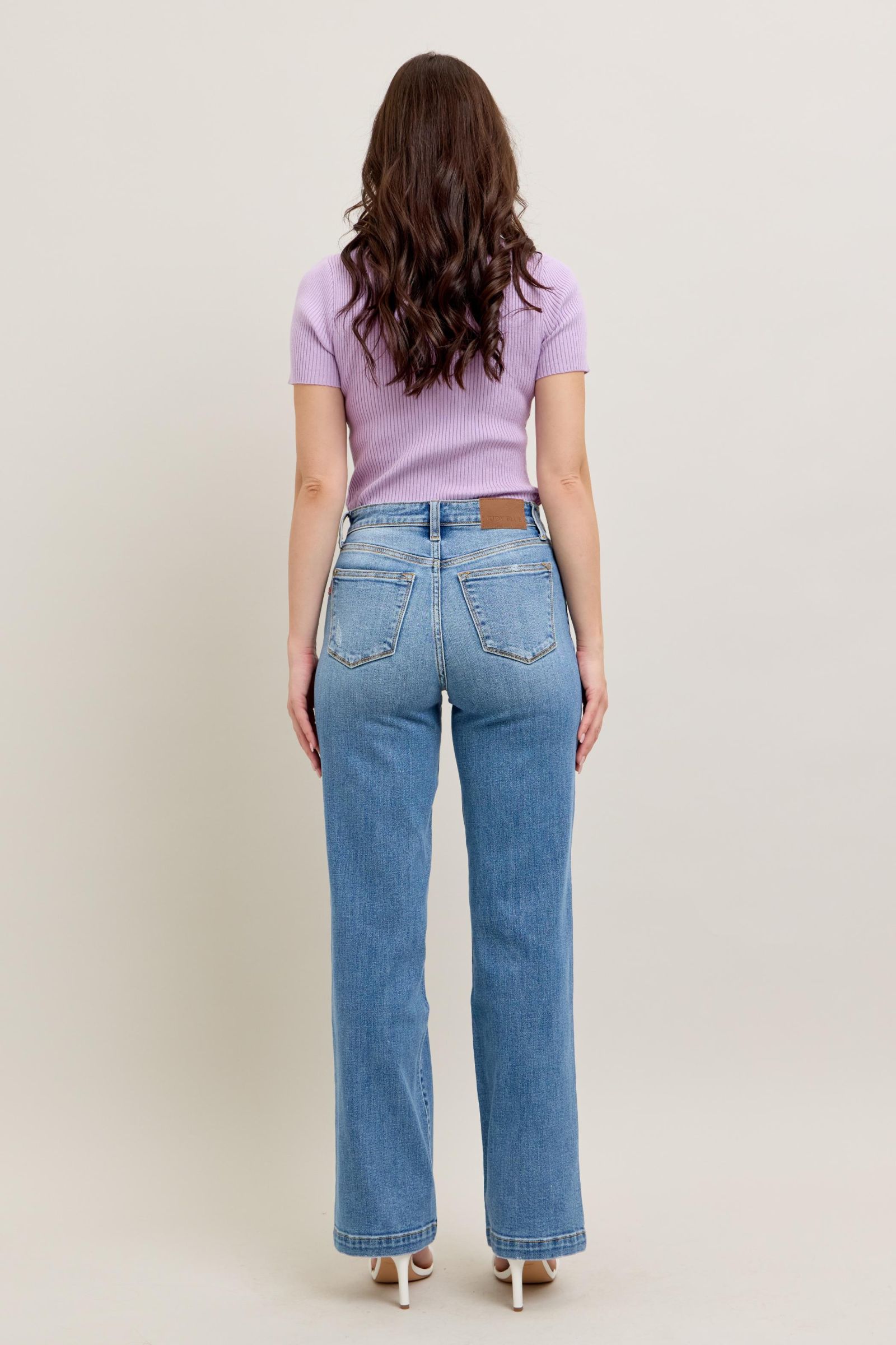 Judy Blue High Waist Trouser Straight Fit Jeans