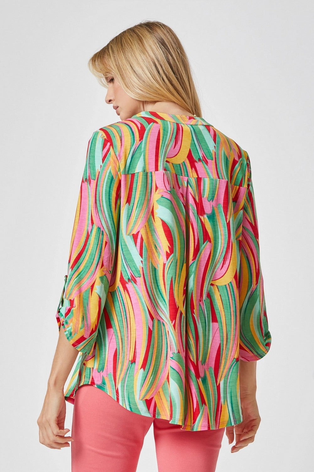 Vertical Splash Colorful Lizzy Top