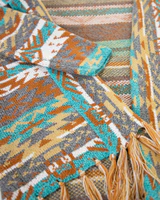 Turquoise Mix Aztec Bohemian Cardigan