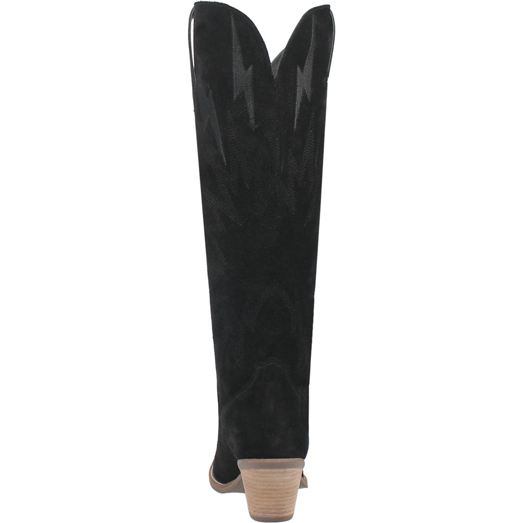Thunder Road Black Suede Leather Boots by Dingo