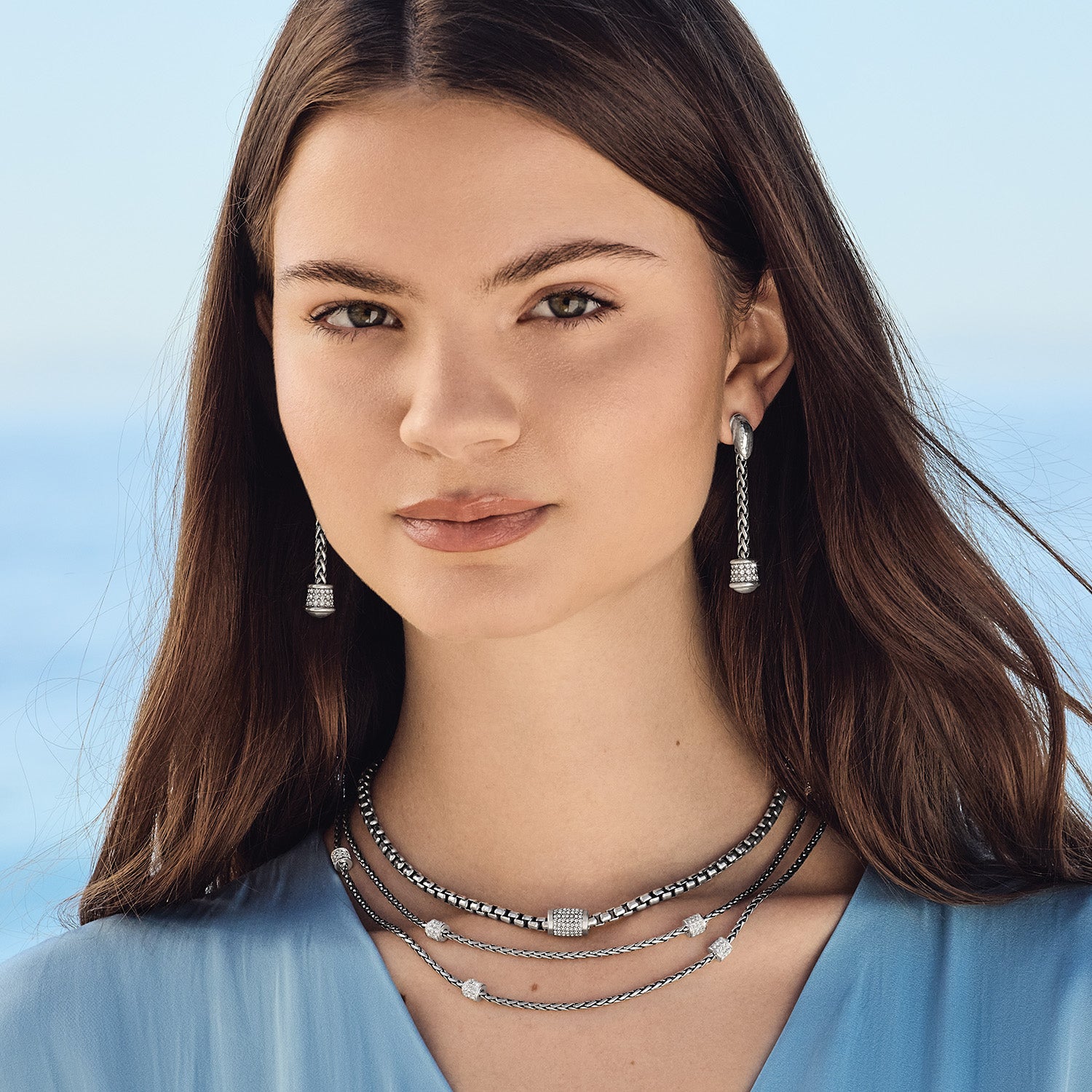 Meridian Ventus Post Drop Earrings/Silver