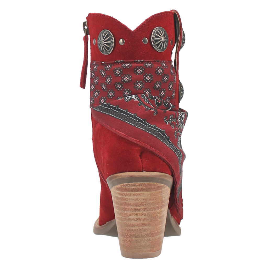 Red Suede Bandita Boots by Dingo