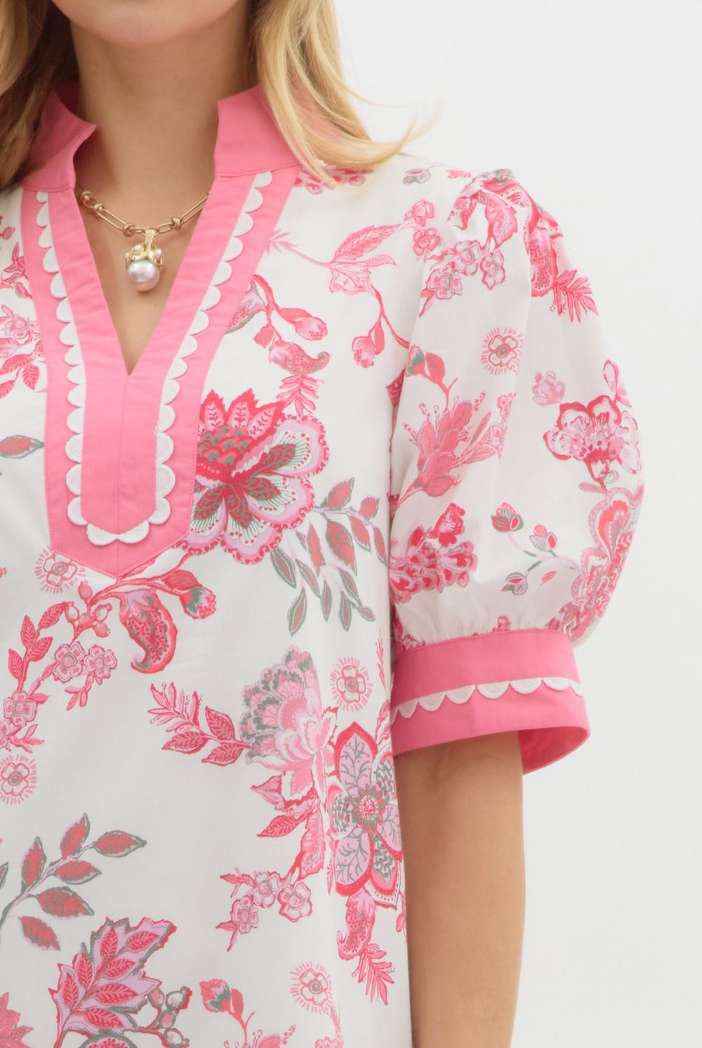 Bright, Breezy & Blooming Pink Floral Mini Dress