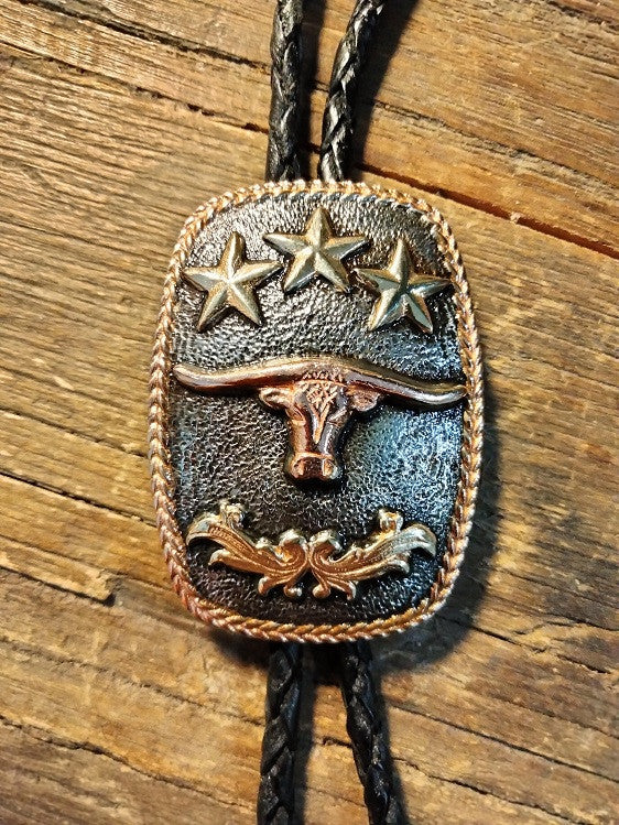 Crumrine Tri-Color Longhorn Bolo Tie