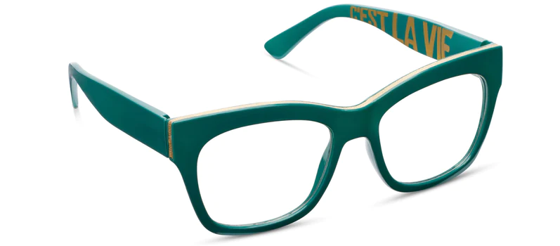 C'est La Vie Teal- Peepers Reading Glasses