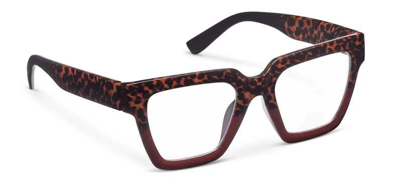 Take A Bow Leopard tortoise/Red - Peepers Reading Glasses