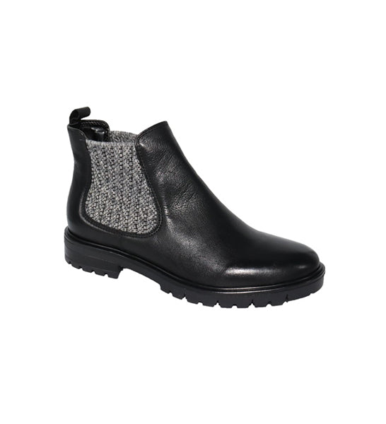 Miranda Black Leather Bootie by Eric Michael