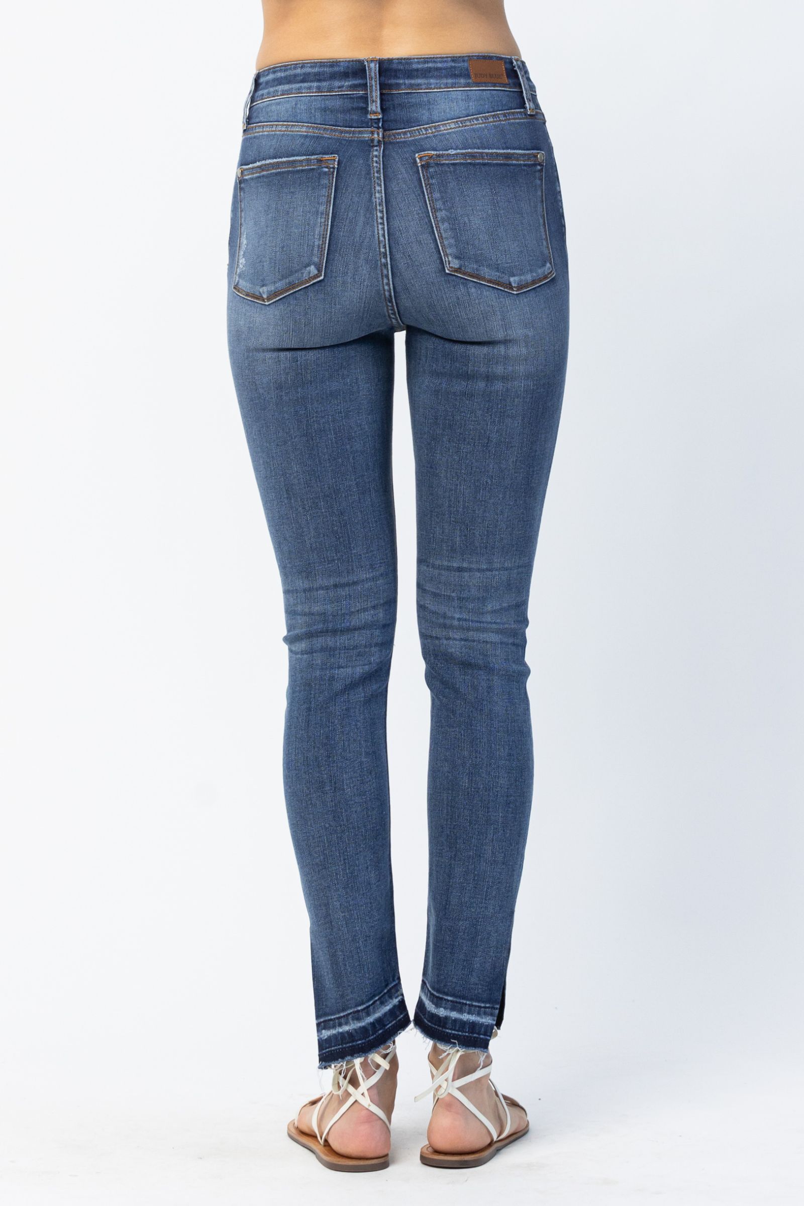 Judy Blue High Waist Skinny Jeans w/ Side Slit