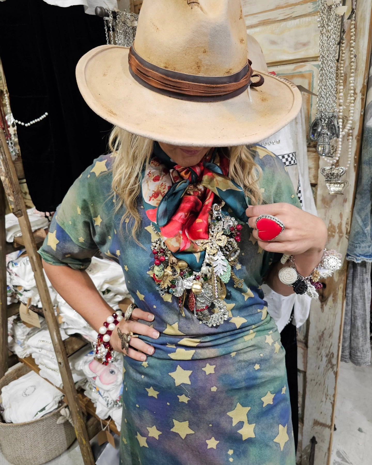 Rancher's Daughter Tan Western Hat by A Rare Bird