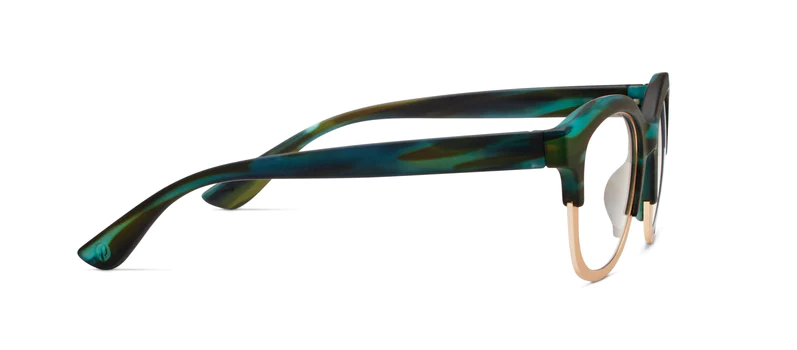 Georgia Teal Horn Gold- Peepers Reading Glasses
