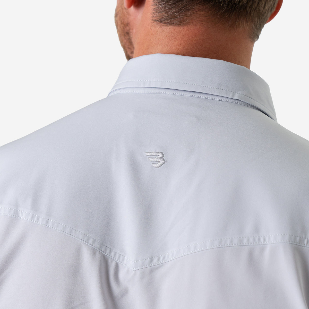 Performance Western Shirt By Burlebo - Light Grey