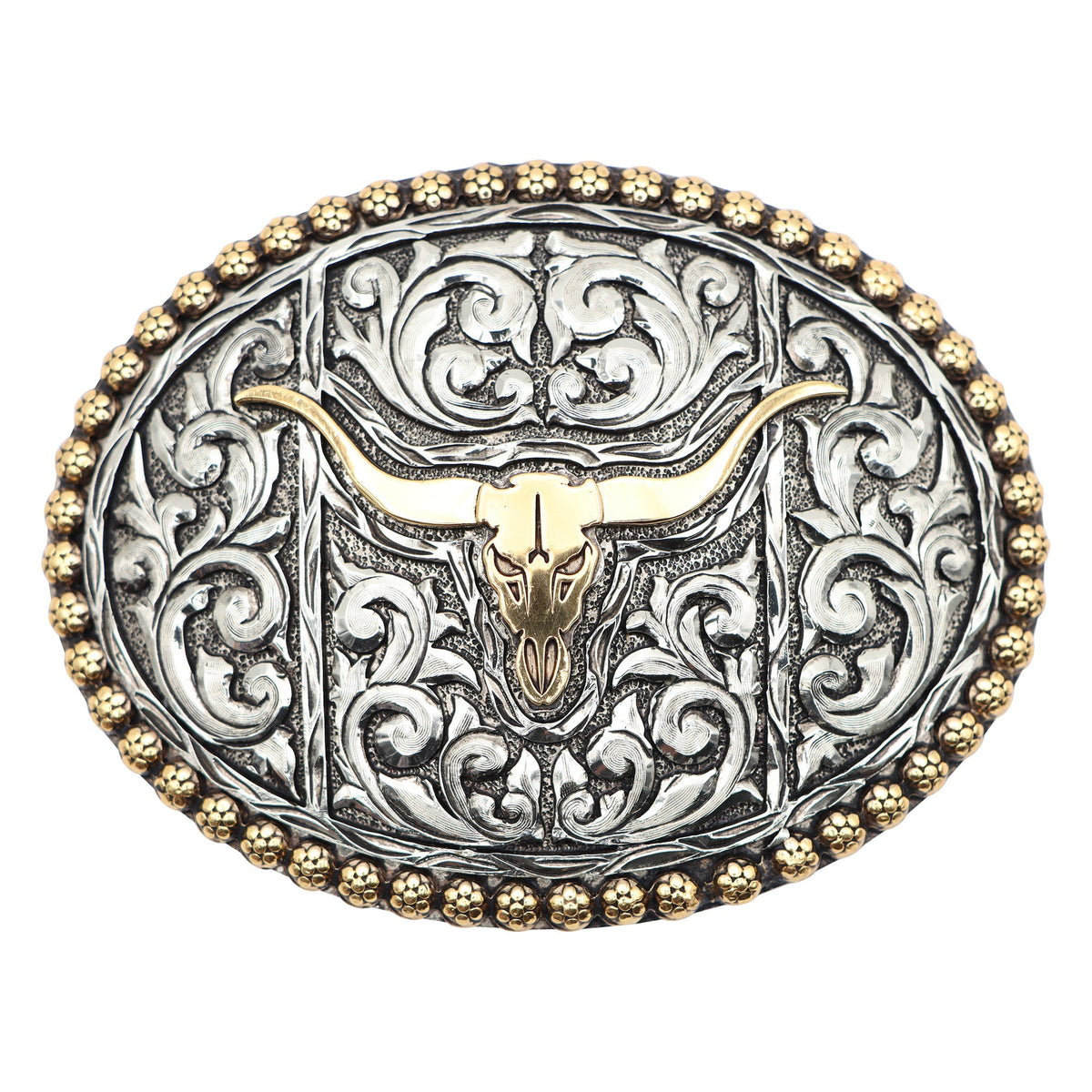 Longhorn Skull with Berry Edge Buckle