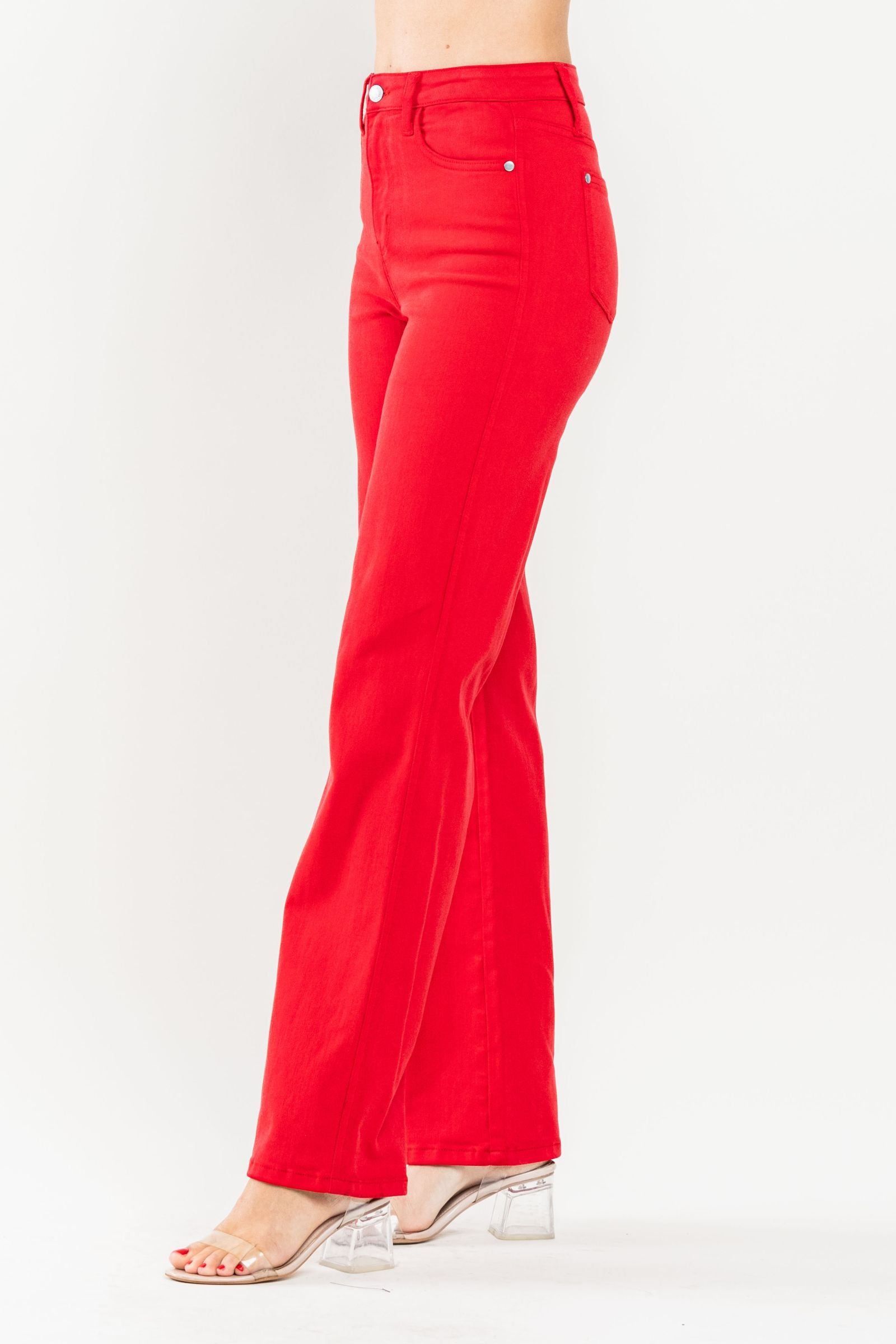 Red High Waist Judy Blue Jeans