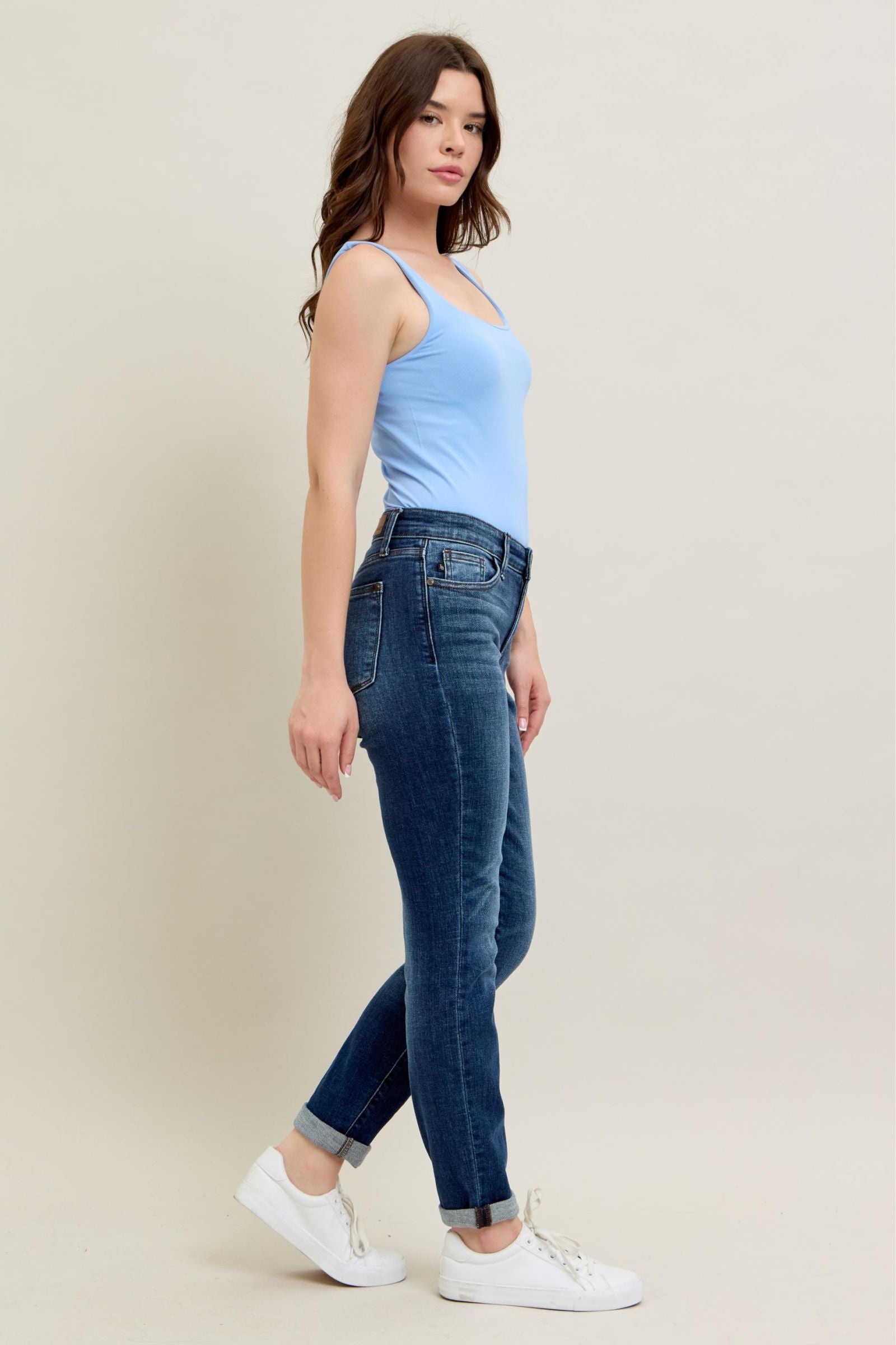 Judy Blue Cuffed Slim Fit Jeans