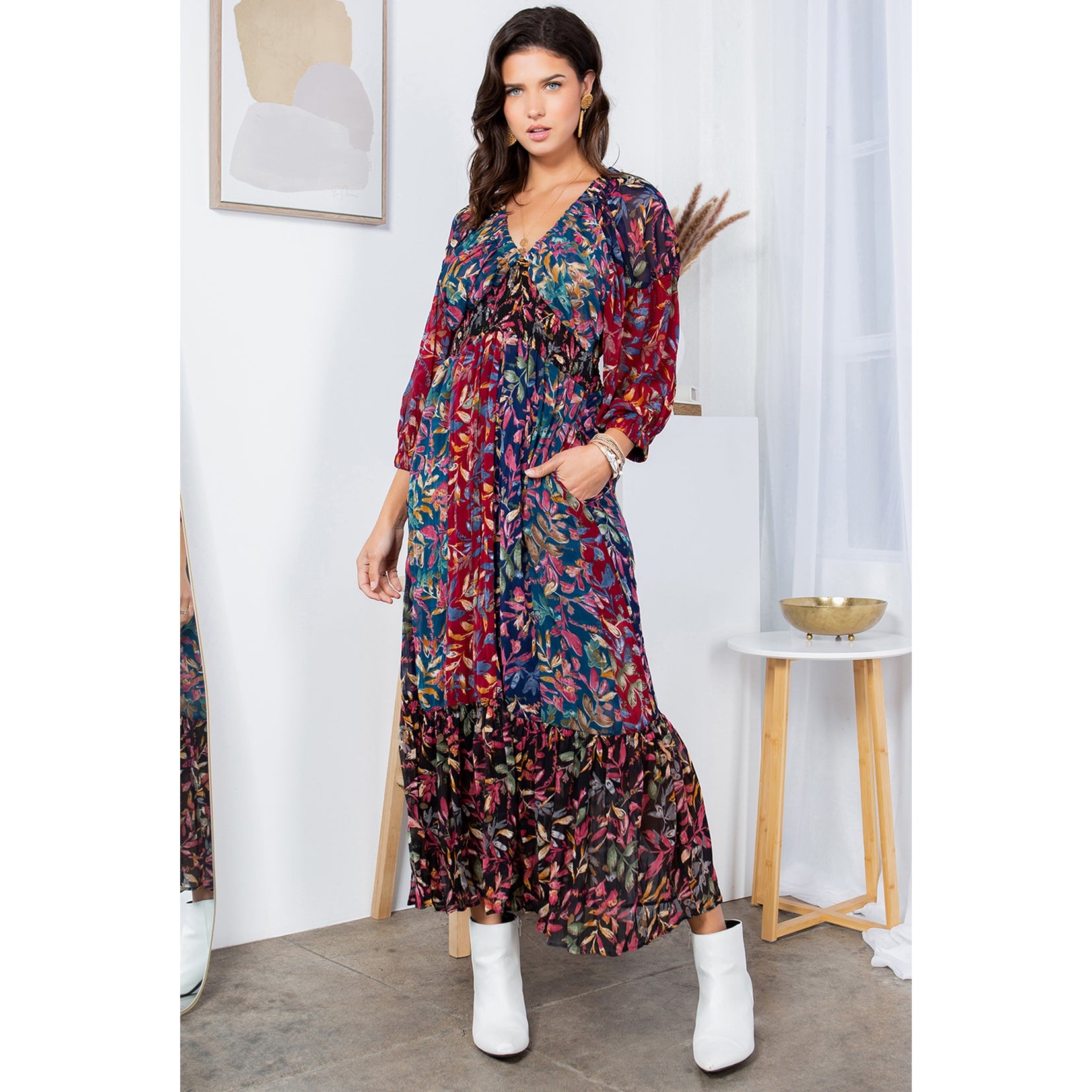 Boho Patchwork Maxi Dress