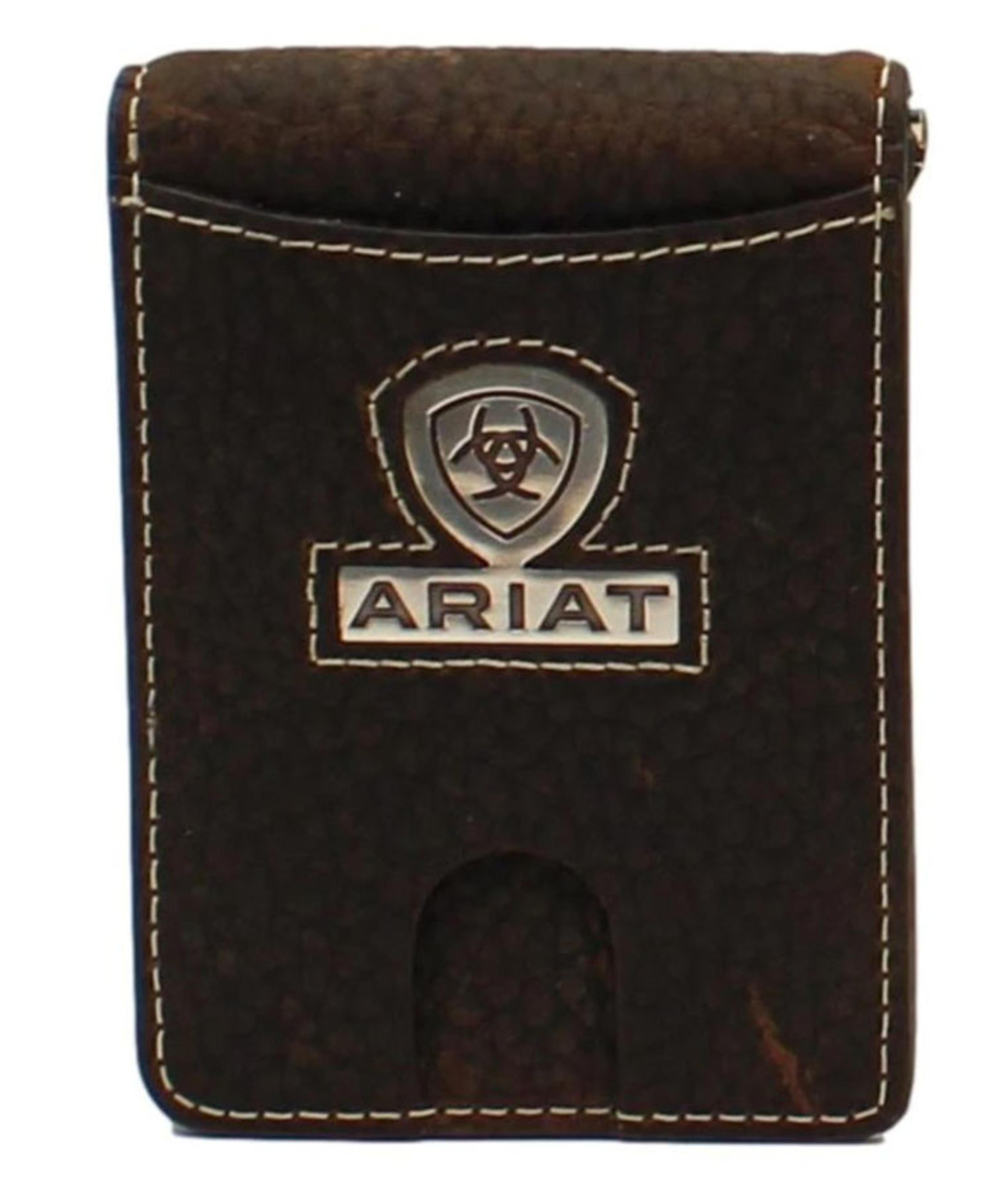 Men's Ariat Logo Concho Bifold Money Clip Wallet