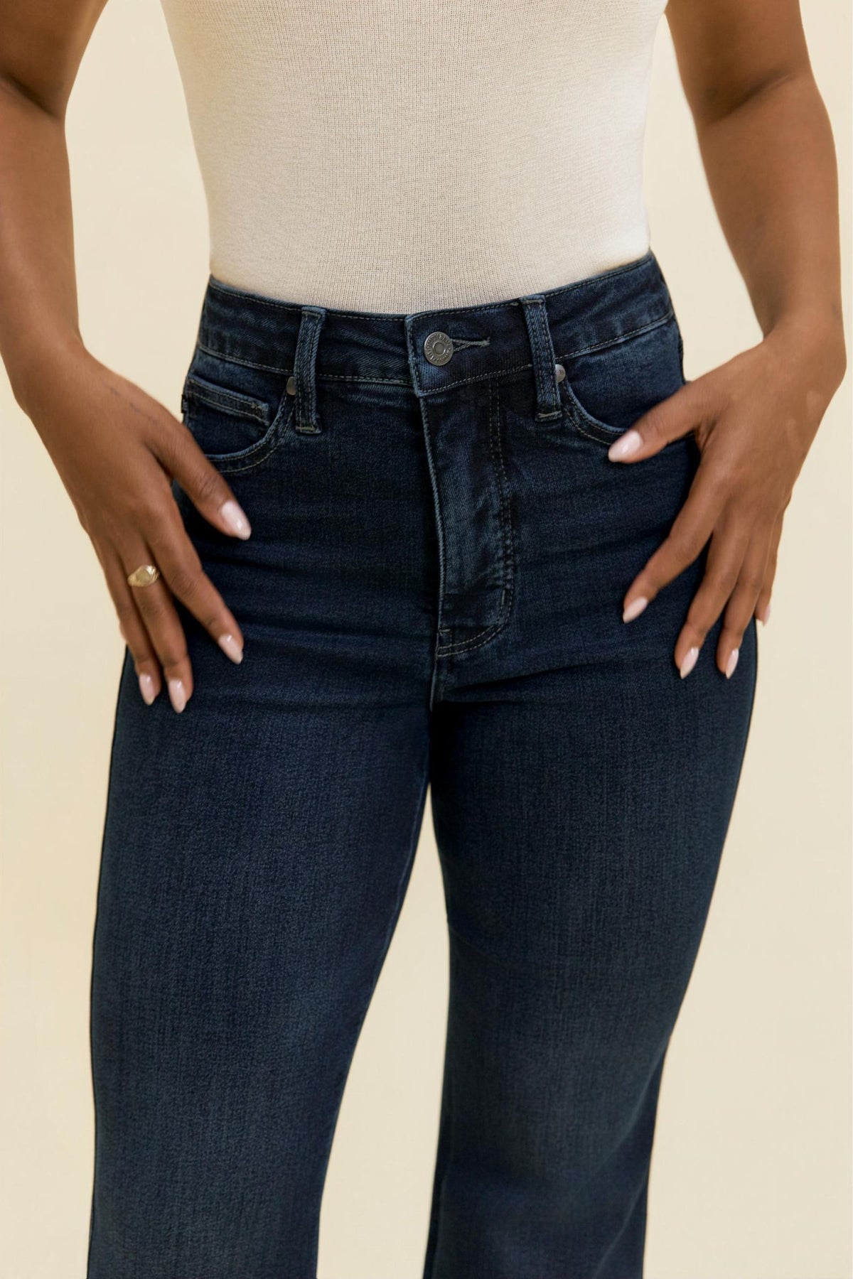 Judy Blue High Waist CHARLOTTE Flare Dark Deep Indigo/Petite