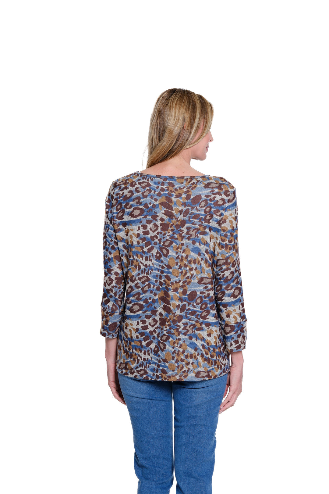 Denim Friendly Leopard Print Top by Multiples