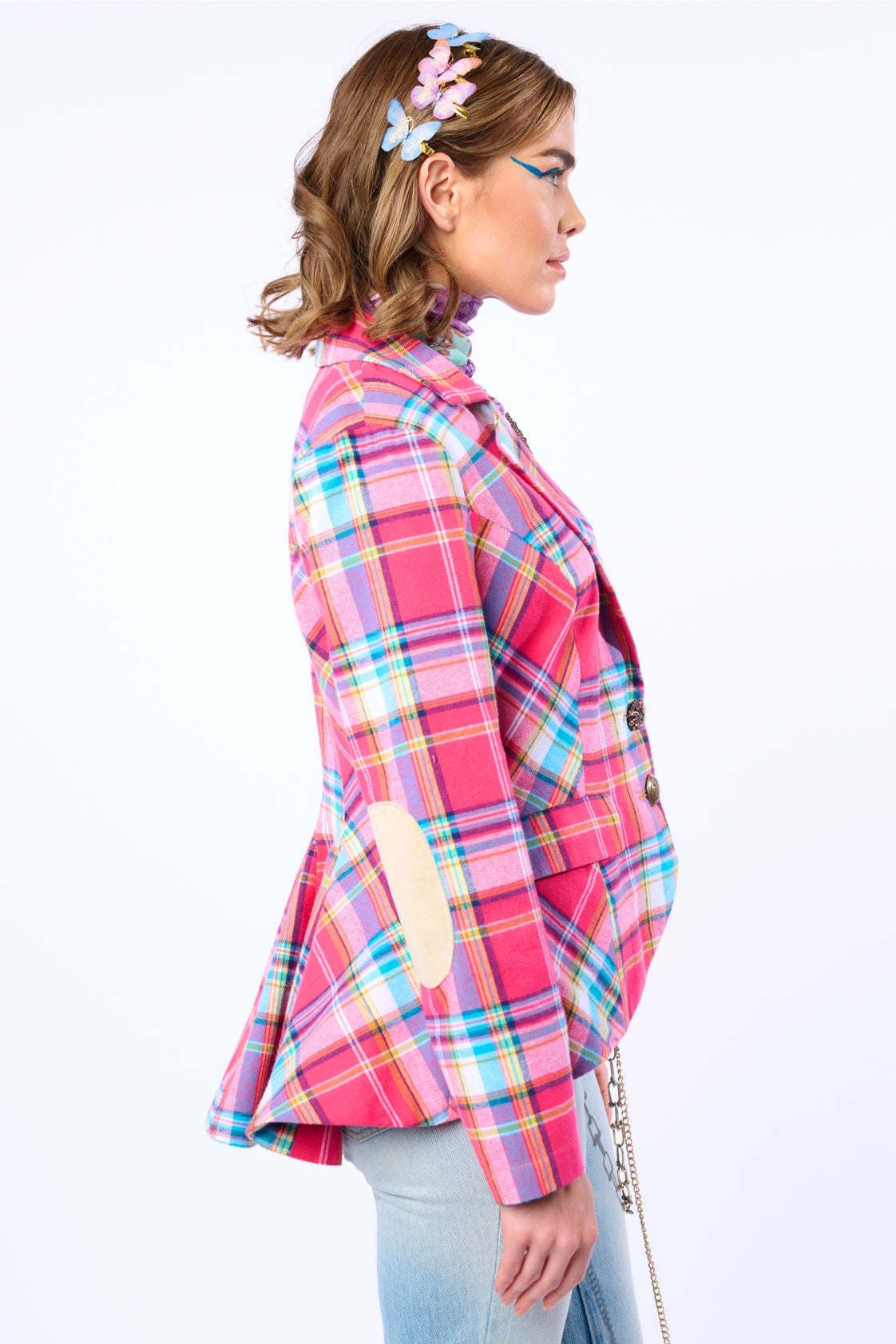 Dulce Plaid Blazer by Aratta