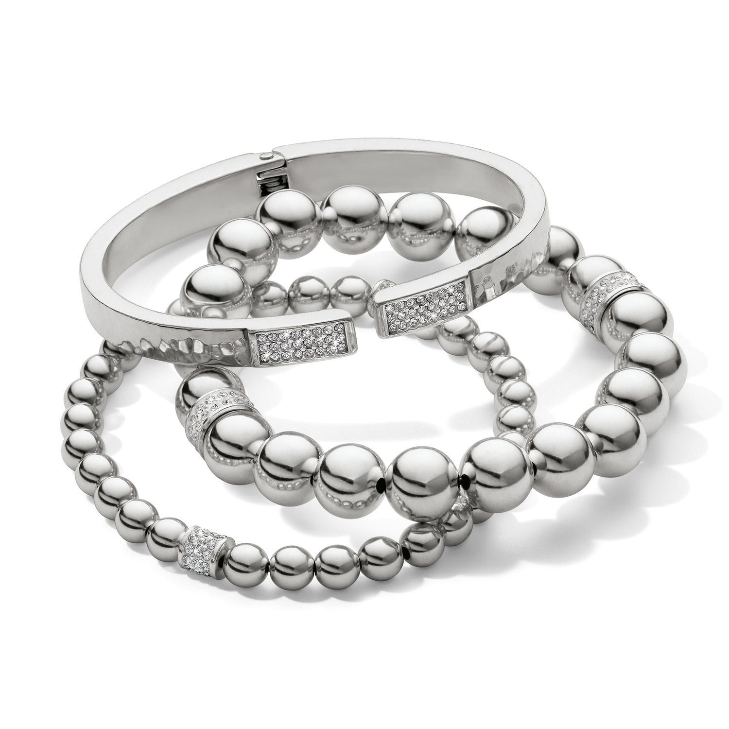 Meridian Stretch Bracelet / Silver
